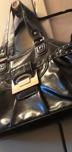 Black leather purse